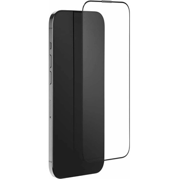 Mujjo Full Cover Tempered Glass 2 Pack - 2 броя стъклени защитни покрития за дисплея на iPhone 15 (черен-прозрачен)