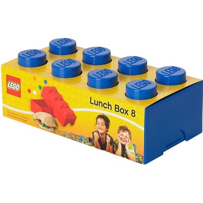LEGO® box na desiatu 100x200x75mm modrý