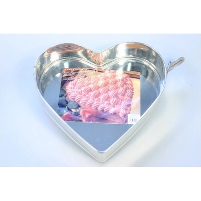 Makro Forma na tortu srdce s 2 sponami 29x30 cm