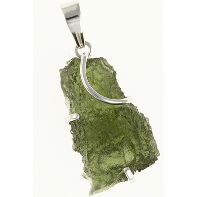 My Moldavite Stříbrný přívěsek s přírodním vltavínem SM12144