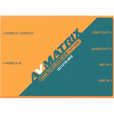 AVMatrix UC1218-4K S HDMI TO USB3.0 4K30 Capture Box – Zboží Živě