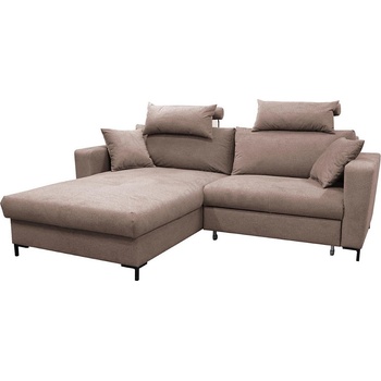 Filex Разтегателен l-образен ъглов диван horta с място за съхранение, ляв, розов (ff0027)