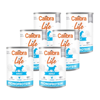 Calibra Dog Life Adult Chicken with Rice 6x400g