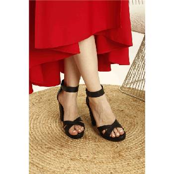 Moda Trend Дамски сандали с висок ток - Черни #326683 (326683_Черно)