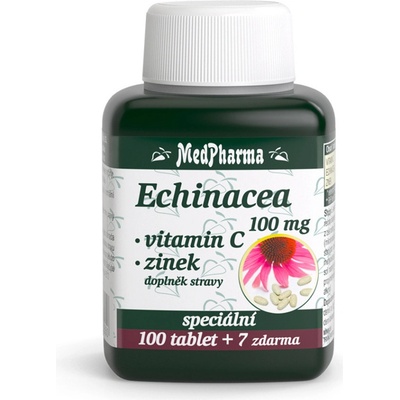 MedPharma Echinacea 100 mg + vitamín C + zinek 107 tablet