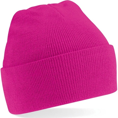 Beechfield čepice original Cuffed beanie malinová