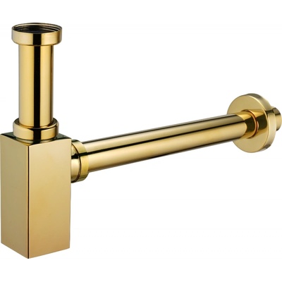 Mexen квадратен полусифон за мивка, златен - 79960-50 (79960-50)