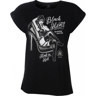 tričko street black heart FETISH EXT Čierna