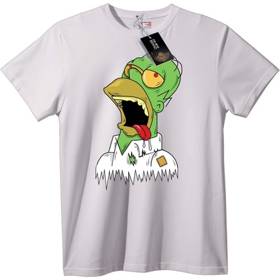 NOONEBRAND Тениска Мультипликационен зелен монстър - XS, White
