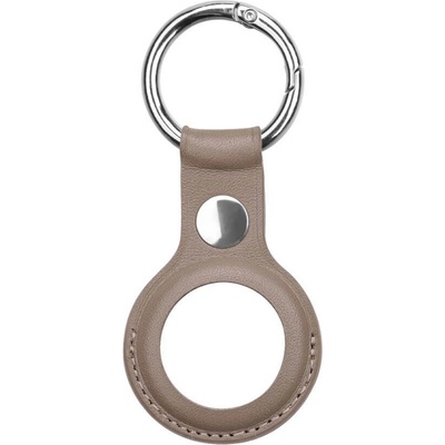 PU Leather Стилен ключодържател от изкуствена кожа за Apple AirTag - PU Leather Keyring Keychain Case (кафяв)