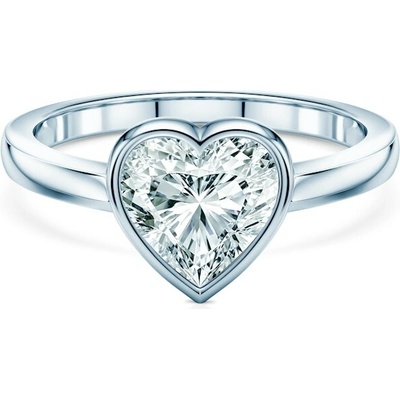 Savicki Zásnubný prsteň Pure biele zlato laboratórny diamant PURE P HE 50 LAB B