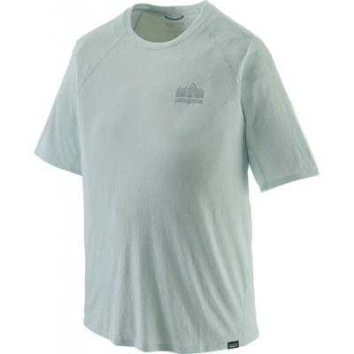 Patagonia Men's Capilene Cool Trail Graphic shirt Strata Stencil Wispy Green