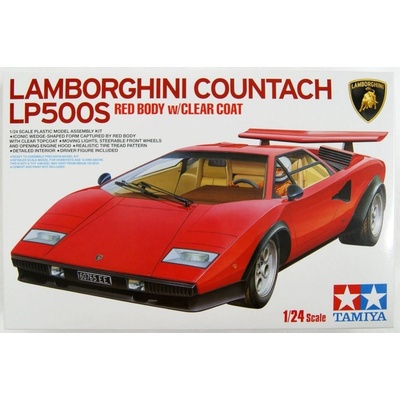 Tamiya LAMBORGHINI COUNTACH LP500S červená BODY w/CLEAR COAT 1:24