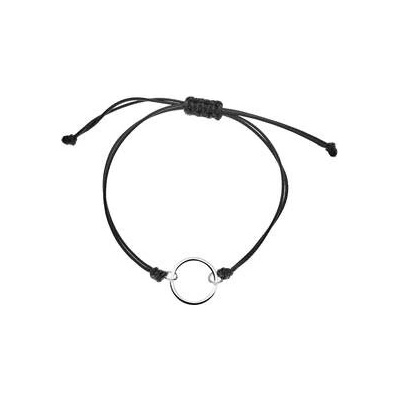 Šperky4U černý textilní s kroužkem ON002K