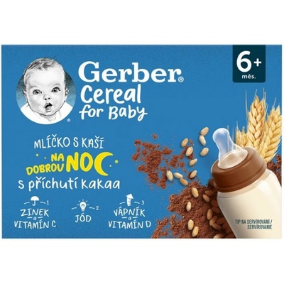 Gerber Cereal mliečko s kašou kakao 2 x 200 ml