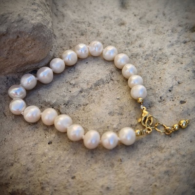 Katyba náramky Říční perla uzlovaná S0693