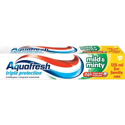 Aquafresh Triple Protection Паста за зъби Mild & Minty, зелена, 125 ml