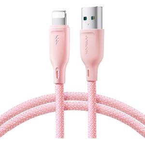 JOYROOM Кабел за зареждане Joyroom Multi-Color Series S-A34 USB-A / Lightning - Розов / 1m KP41443