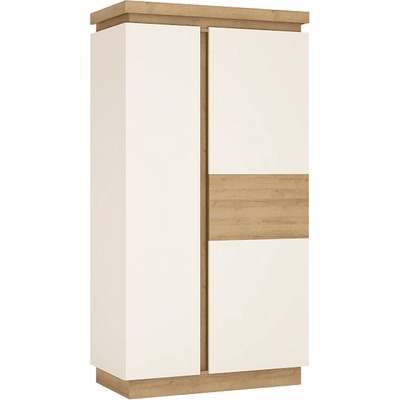 Гардероб Leonardo дъб ривиера и екстра бяло гланц