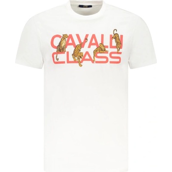 Cavalli class Къса тениска за мъже cavalli class, Размер m, Цвят Бял (txt60mjd060_bi00533)