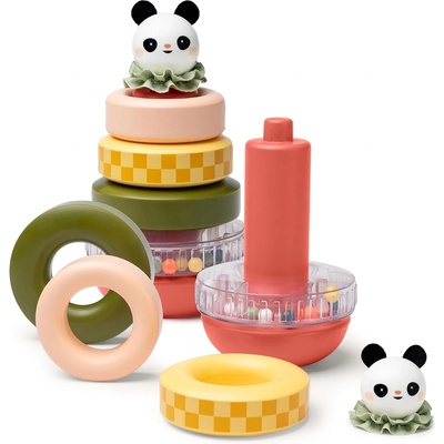 Бебешка играчка Taf Toys - Кула с рингове, Панда (TT13745)