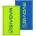 GIVOVA Хавлиена кърпа Givova Double Face 80x165 cm towel - Green / Blue (Fluo Green / Blue)