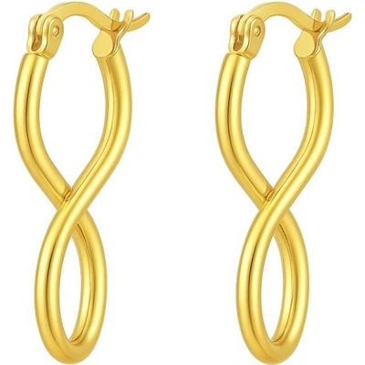 Solla Infinity Gold dámske náušnice z ocele 201 zlaté CH-Z-NA26