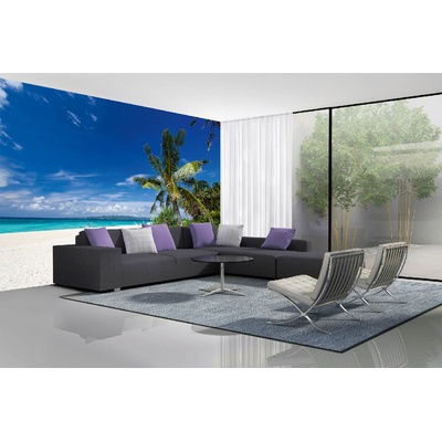 DIMEX ART Самозалепваща се флизелинова фототапета плаж пука шел 375 x 250 см