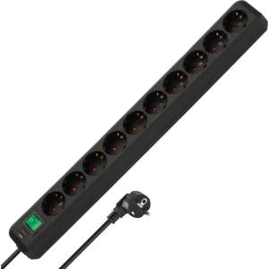 brennenstuhl Разклонител 10x 2P+E с ключ и кабел 3m Черен - Brennenstuhl Eco-line BS1159300010 (BS1159300010)