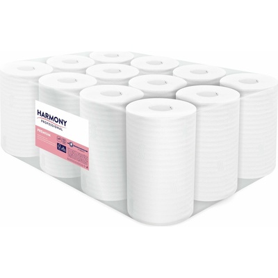 Harmony Professional Premium Midi 2-vrstvové biele návin 55 m 12 ks
