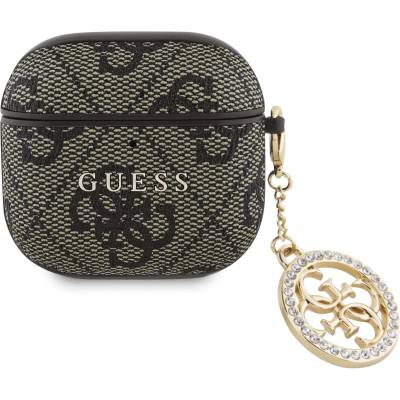 Guess Калъф Guess 4G Strass Charm за AirPods 4 кафяв (GUA4P4E4CDW)