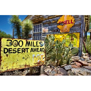 DIMEX ART s. r. o Флизелинов фототапет стара бензиностанция shell 375 x 250 см