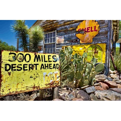 DIMEX ART Флизелинов фототапет стара бензиностанция shell 375 x 250 см