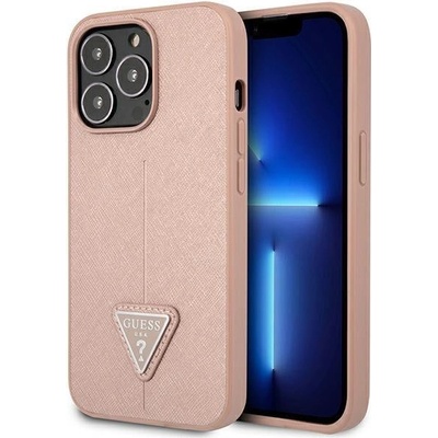 GUESS Кейс Guess GUHCP14XPSATLP за iPhone 14 Pro Max 6, 7", розов / розов, твърд, SaffianoTriangle Logo (GUE002361-0)