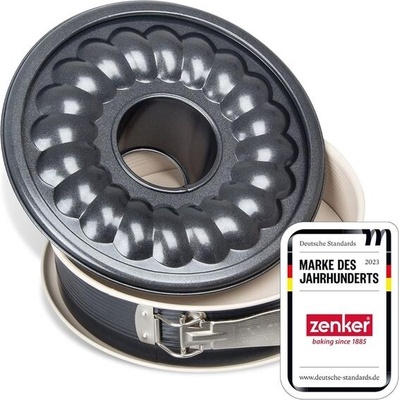 Zenker 7811 Crème Noir odnímatelná forma se 2 dny průměr 26 cm nerezová ocel šedá/béžová