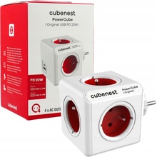 Cubenest PowerCube Original USB A+C PD 20 W červená