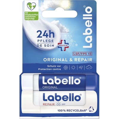Labello Balzámy na rty Original & MED Repair 2 x 5,5 ml