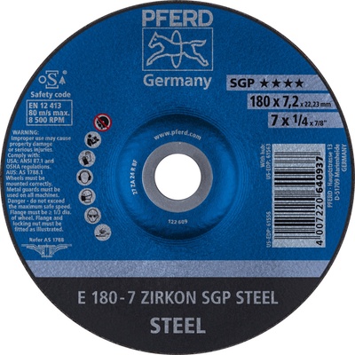 Pferd Brúsny kotúč 180 x 7,2 x 22,23 mm 4007220640937