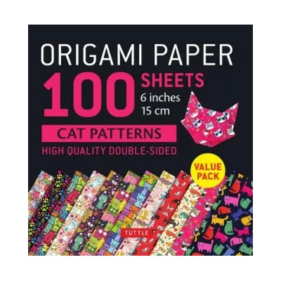 Tuttle Publishing Origami Paper 100 sheets Cat Patterns 6" (15 cm) | Tuttle Publishing