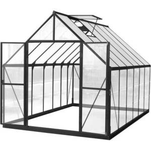 CoverTech Поликарбонатна градинска оранжерия Aurora 2, 4 x 3, 6 м CoverTech черна (CT125)