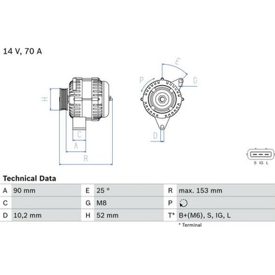 generátor BOSCH 0 986 040 531