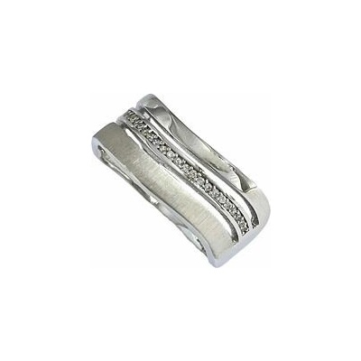 Infinitysilver Strieborný prsteň so zirkónmi vlnky OR07353