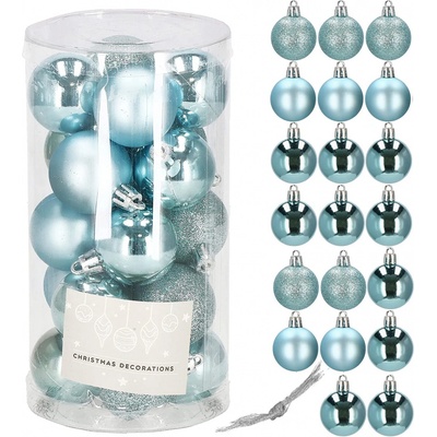 SPRINGOS Vianočné banky modré mix 4cm sada 20ks