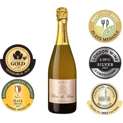 Cibulka Sekt Blanc de Blancs 2019 12,5% 0,75 l (holá láhev)