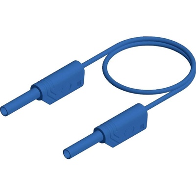 Hirschmann Test & Measurement MVL S 100/1 Au bezpečnostní měřicí kabely lamelová zástrčka 2 mm lamelová zástrčka 2 mm 1.