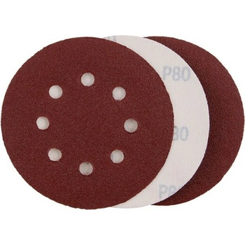 Brúsny papier so suchým zipsom, 125mm, P80, 8 otvorov, 3ks