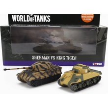 Corgi Tank Set 2x Sherman + King Tiger 1945 Vojenská Kamufláž 1:87