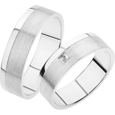 Snubní prsteny bílé zlato SP-224