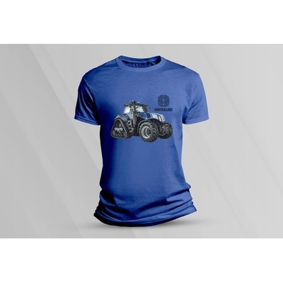 Sandratex dětské bavlněné tričko New Holland Genesis T8 královsky modrá