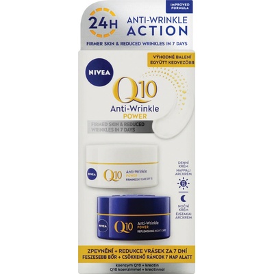 Nivea Q10 Power denný pleťový krém SPF15 50 ml + nočný pleťový krém 50 ml darčeková sada